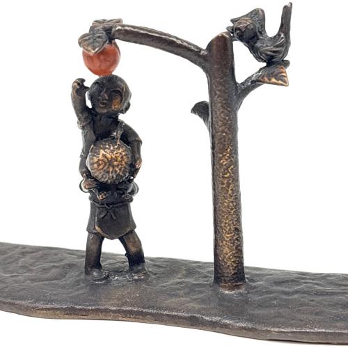 下尾治彦 文鎮 かたぐるま 青銅製