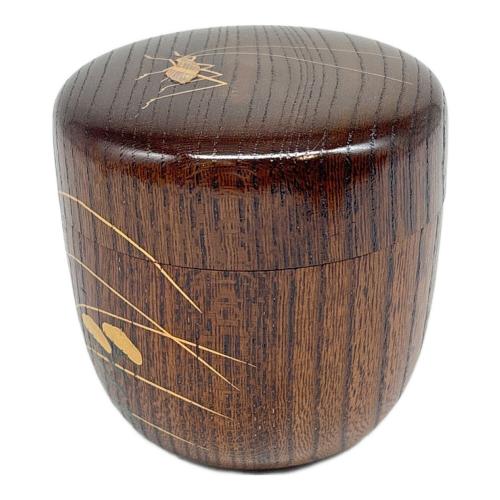 宗廣工房 棗 道場宗廣作 秋草に虫 神代欅