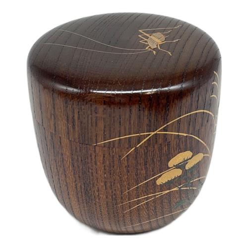 宗廣工房 棗 道場宗廣作 秋草に虫 神代欅