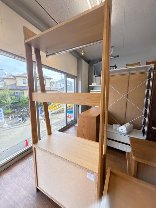 ニトリ ワードローブ ナチュラル×ホワイト 129 3段引き出し付き ニーズ