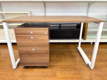 無印良品 ワークデスク 引き出し2つ オーク材 ナチュラル【トレファク