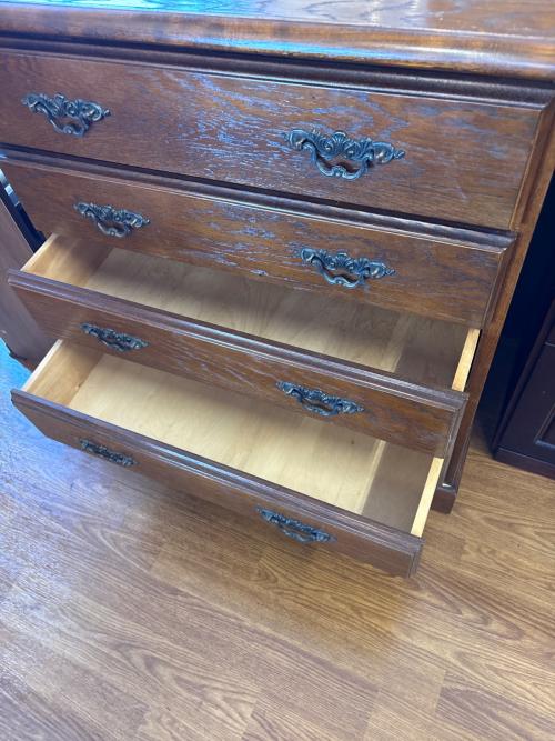 5段チェスト ブラウン アンティーク調 147 ロータイプ