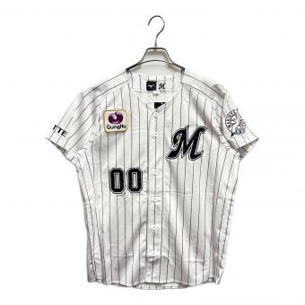 千葉ロッテマリーンズ (チバロッテマリーンズ) 応援グッズ Mサイズ ブラック×ホワイト 鳥谷 MIZUNO ユニフォーム レプリカ