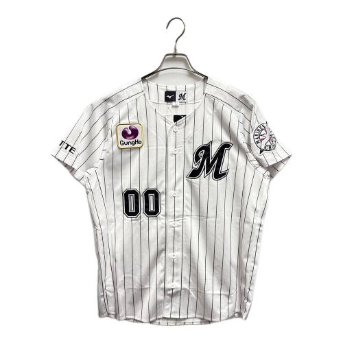 千葉ロッテマリーンズ (チバロッテマリーンズ) 応援グッズ Mサイズ ブラック×ホワイト 鳥谷 MIZUNO ユニフォーム レプリカ