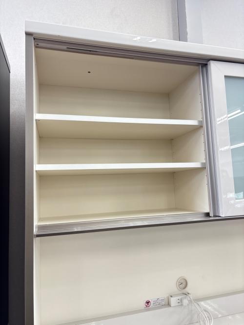 Pamouna (パモウナ) レンジボード ホワイト×ブラウン 2枚扉