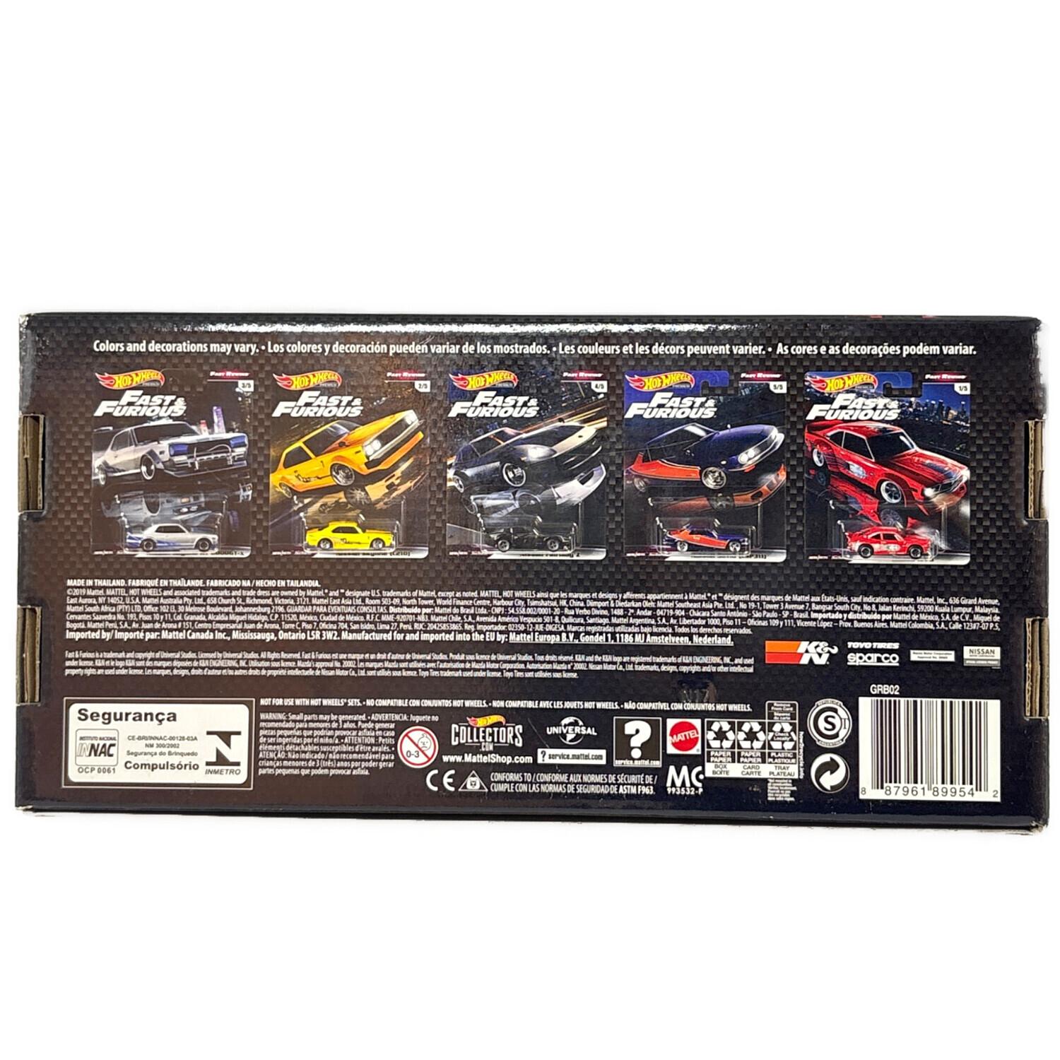 HOT WHEELS (ホットウィールズ) ミニカー 5台セット FAST＆FURIOS