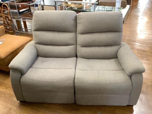 ニトリ リクライニングソファー ブラウン 2人掛け ファブリック Nビリーバ