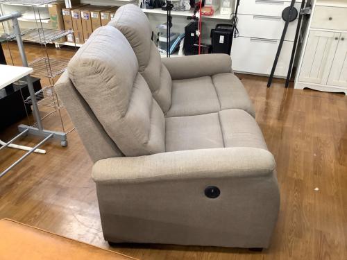 ニトリ リクライニングソファー ブラウン 2人掛け ファブリック Nビリーバ