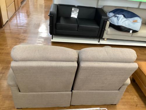 ニトリ リクライニングソファー ブラウン 2人掛け ファブリック Nビリーバ