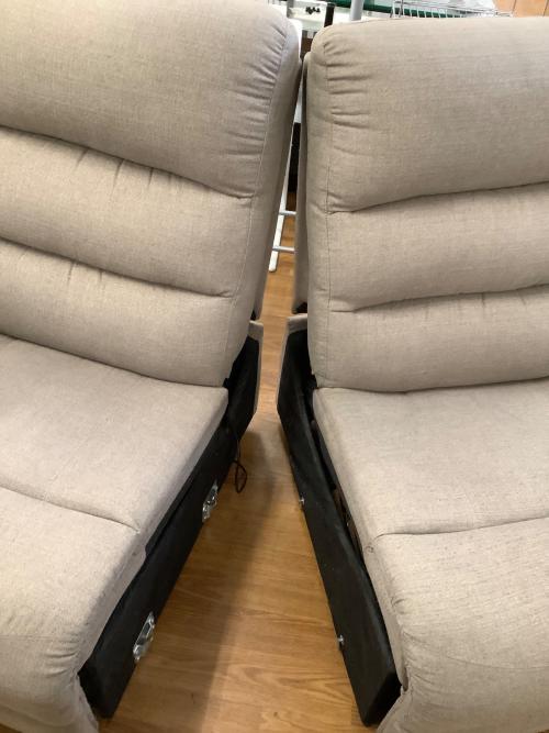 ニトリ リクライニングソファー ブラウン 2人掛け ファブリック Nビリーバ