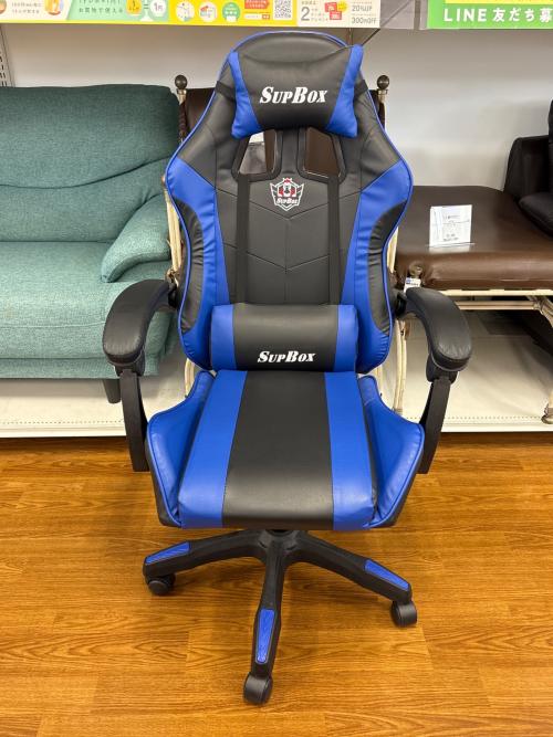 SUPBOX (シュプボックス) ゲーミングチェア ブラック×ブルー 10