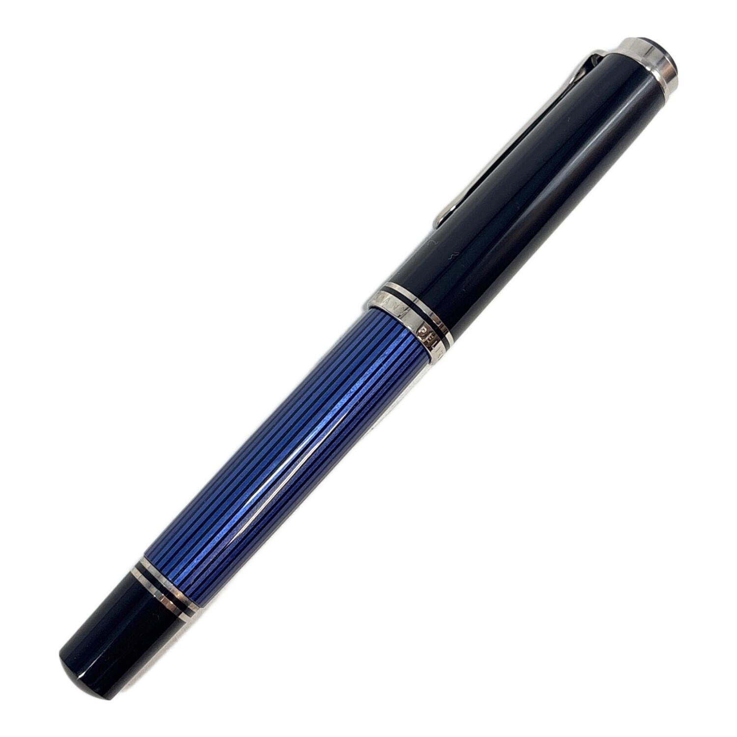 【希少美品】ペリカンM805ブルーデューン F 18C 2019年特別生産モデル Pelikan (ペリカン) 万年筆 ブルー ブルーストライプ M805 18c-705