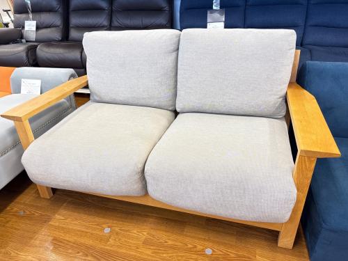 無印良品 (ムジルシリョウヒン) 2人掛けソファー @ カバーは別売りで交換可能 グレー×ナチュラル ソファ本体木製フレーム