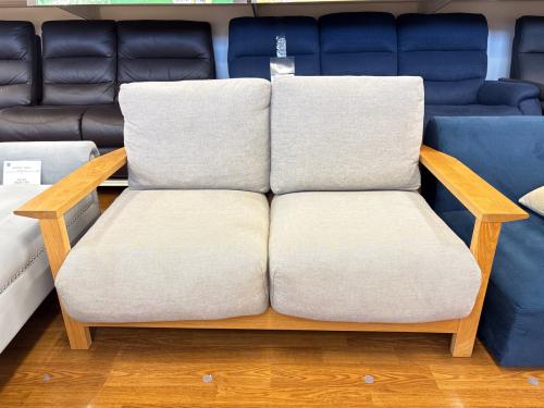 無印良品 (ムジルシリョウヒン) 2人掛けソファー @ カバーは別売りで交換可能 グレー×ナチュラル ソファ本体木製フレーム