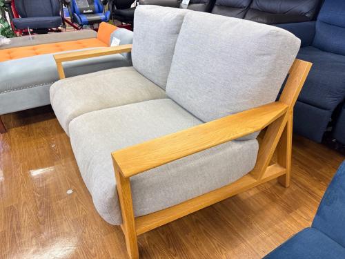 無印良品 (ムジルシリョウヒン) 2人掛けソファー @ カバーは別売りで交換可能 グレー×ナチュラル ソファ本体木製フレーム