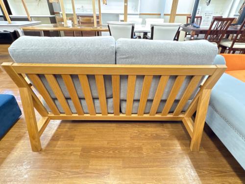 無印良品 (ムジルシリョウヒン) 2人掛けソファー @ カバーは別売りで交換可能 グレー×ナチュラル ソファ本体木製フレーム