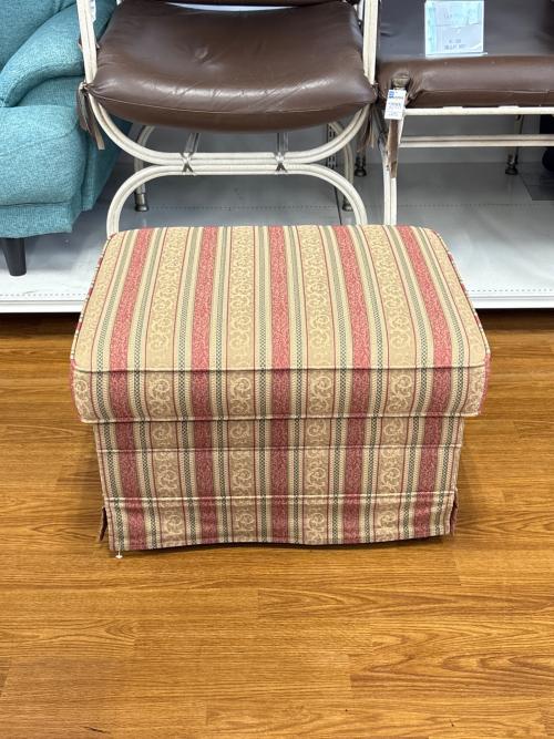 オットマン ベージュ×レッド 129 ファブリック