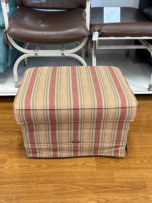 オットマン ベージュ×レッド 129 ファブリック
