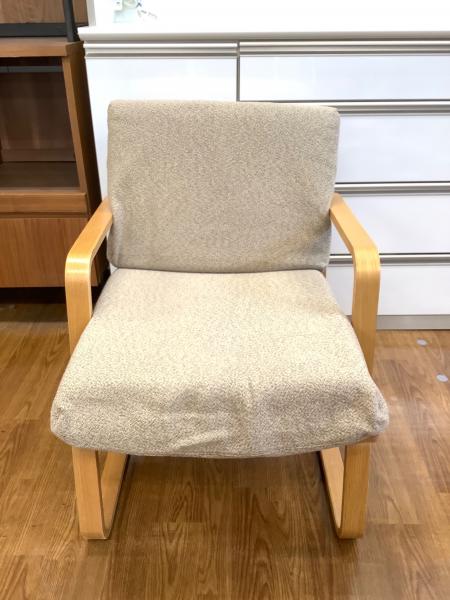 無印良品 (ムジルシリョウヒン) ソファチェア グレー×ナチュラル