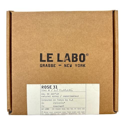 LE LABO (ル ラボ) オードパルファム ROSE31 50ml 残量80%-99%