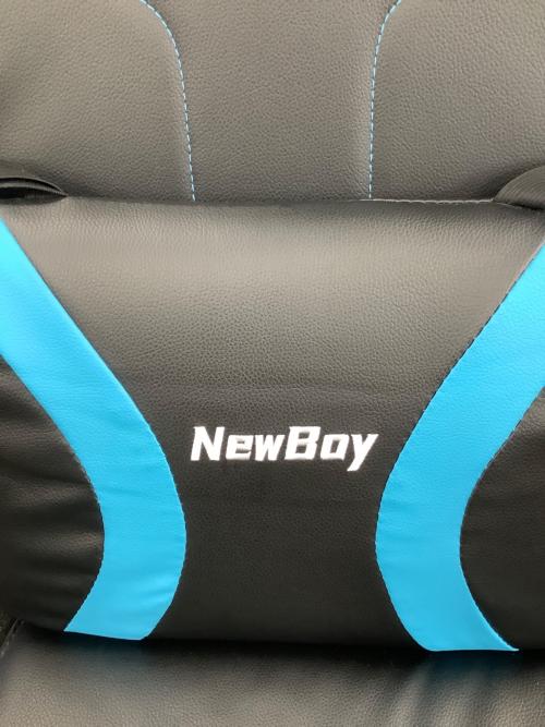 NEWBOY ゲーミングチェア ブラック×ブルー 296 フットレスト・キャスター付