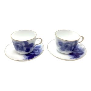 大倉陶園 (オオクラトウエン) カップ&ソーサー ブルーローズ(8211) 2Pセット