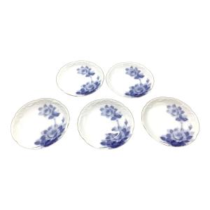 大倉陶園 (オオクラトウエン) 銘々皿 54HV/8011 ブルーローズ(8011) 5Pセット