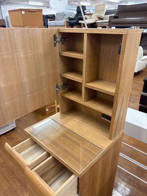 ニトリ 1面ドレッサー ナチュラル 79 イス1脚付 引き出し3杯 N