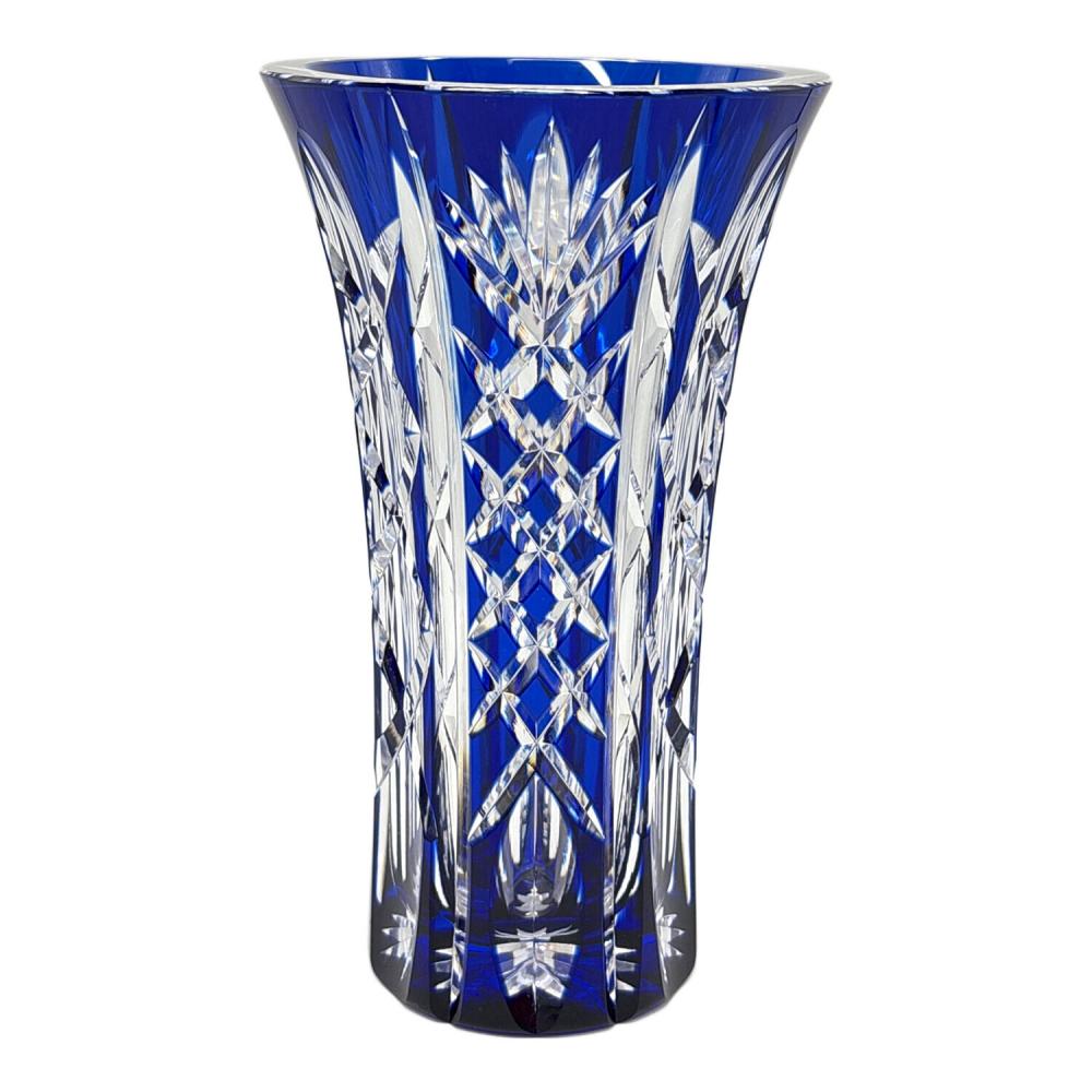 江戸切子 花瓶 花生 江戸切子 (エドキリコ) 花瓶 共箱付｜トレファクONLINE