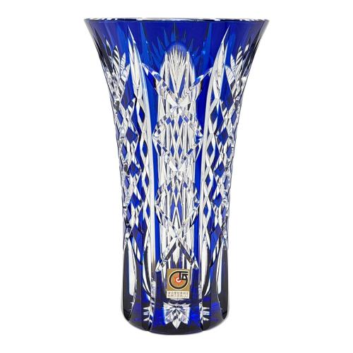 江戸切子 (エドキリコ) 花瓶 共箱付