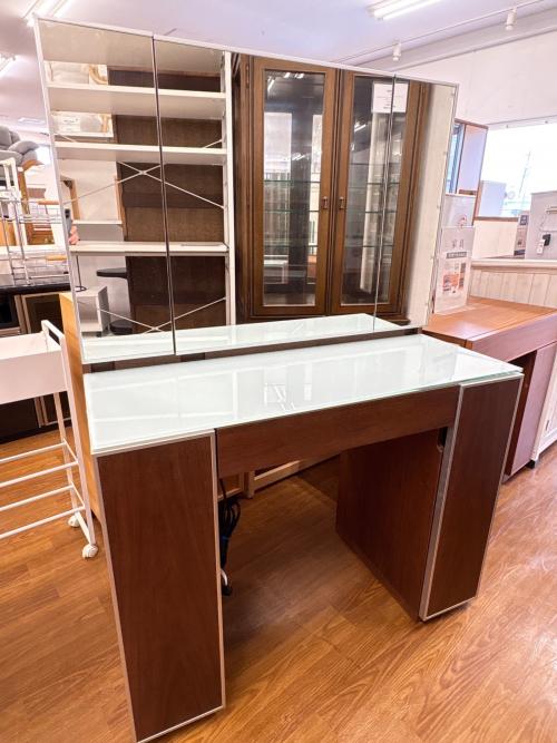 松永家具 (マツナガカグ) 3面ドレッサー ブラウン 引出付