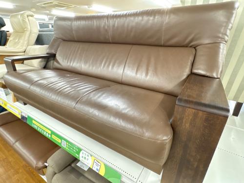 karimoku (カリモク) 3人掛けソファー ブラウン W15003K295 総革