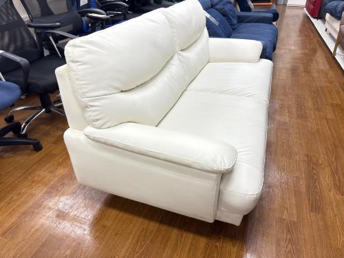 ニトリ 3人掛けソファー ホワイト 合皮