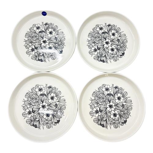 ARABIA (アラビア) プレート ブラック 19cm krokus クロッカス 4Pセット