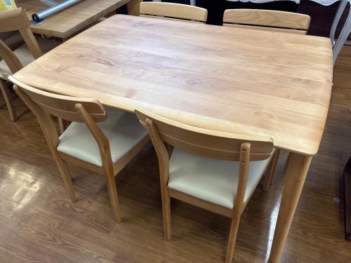 ニトリ ダイニング5点セット ナチュラル×アイボリー 283 アルナス