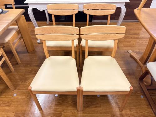 ニトリ ダイニング5点セット ナチュラル×アイボリー 283 アルナス