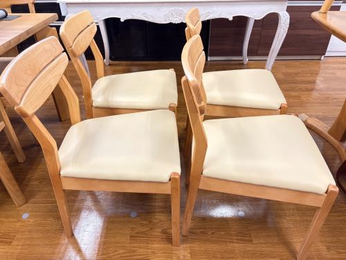 ニトリ ダイニング5点セット ナチュラル×アイボリー 283 アルナス