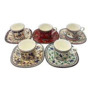 MIKASA (ミカサ) カップ&ソーサー 伽瑠葛汰・絵瑠波楚・出婁汰・西安・薪雅法琉 エスニックコレクション 5Pセット