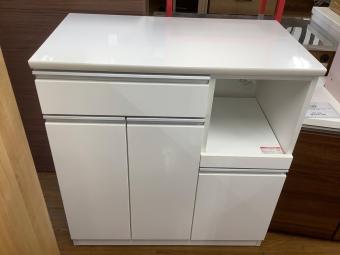 ニトリ 3枚扉キッチンカウンター 108 ホワイト レジューム120