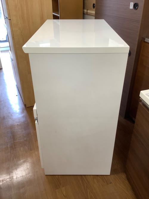 ニトリ 3枚扉キッチンカウンター 108 ホワイト レジューム120