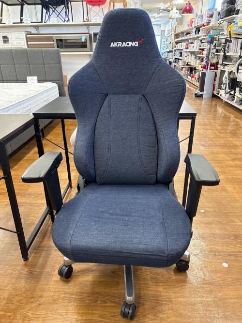 AK Racing (エーケーレーシング) ゲーミングチェア 岡山県 デニム @ ネイビー Premium Denim Lite