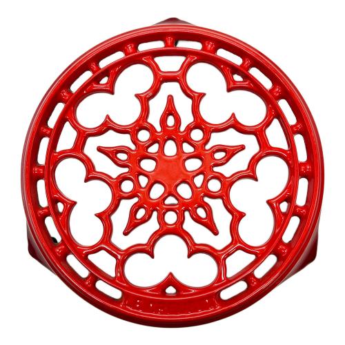 LE CREUSET (ルクルーゼ) 鍋敷キ レッド ラウンドトリベット