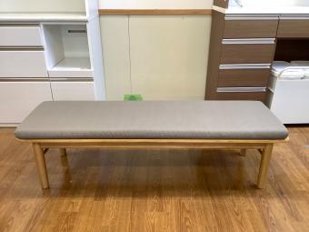 無印良品 (ムジルシリョウヒン) リビング ダイニングベンチ カーキ×ブラウン リビング ダイニングベンチ