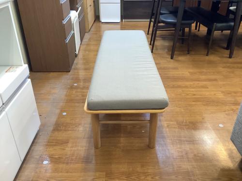 無印良品 (ムジルシリョウヒン) リビング ダイニングベンチ カーキ×ブラウン リビング ダイニングベンチ