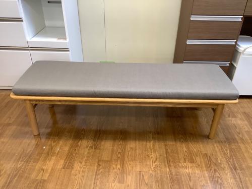 無印良品 (ムジルシリョウヒン) リビング ダイニングベンチ カーキ×ブラウン リビング ダイニングベンチ