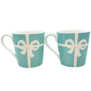 TIFFANY & Co. (ティファニー アンド コー) マグカップ ブルーリボン