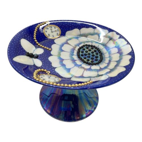 ARABIA (アラビア) 脚付プレート Birger Kaipiainen コバルトブルー §