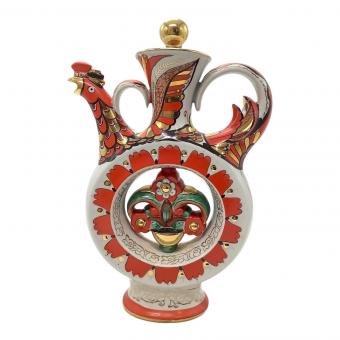 デカンタ ロモノーソフ ロシア製 レッド 鶏