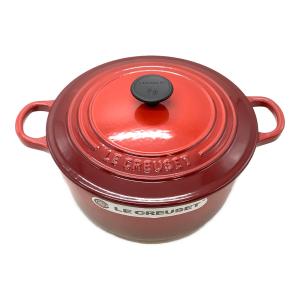 LE CREUSET (ルクルーゼ) 両手鍋 22cm レッド ココット・ロンド