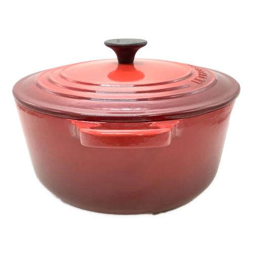 LE CREUSET (ルクルーゼ) 両手鍋 22cm レッド ココット・ロンド